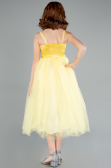 Gelb Abendkleid Für Kinder Lang ABU3031
