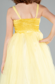 Gelb Abendkleid Für Kinder Lang ABU3031