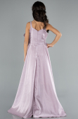 Abendkleid für Kinder Lang Satin Lavendel ABU4831