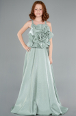 Abendkleid für Kinder Lang Satin Minzgrün ABU4831