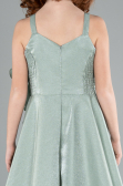 Abendkleid für Kinder Lang Satin Minzgrün ABU4831
