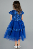 Abendkleid für Kinder Midi Sächsischblau ABK2301