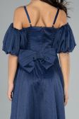 Abendkleid für Kinder Lang Marineblau ABU4828