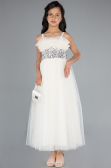 Abendkleid für Kinder Lang Weiß ABU4830