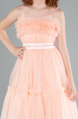 Abendkleid für Kinder Lang Lachs ABU4221