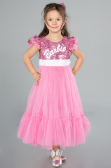 Abendkleid für Kinder Lang Rosa ABU4033