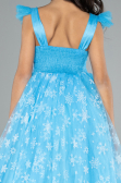 Abendkleid für Kinder Lang Blau ABU4237