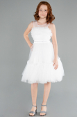Abendkleid für Kinder Lang Weiß ABU4221