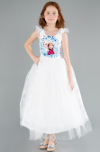 Abendkleid für Kinder Lang Weiß ABU4237