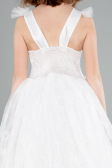 Abendkleid für Kinder Lang Weiß ABU4237