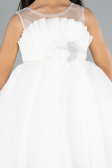 Abendkleid für Kinder Kurz Weiß ABK2158