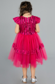 Abendkleid für Kinder Midi Fuchsie ABK2301
