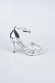 Party-Schuhe Verputz Silber AB1132