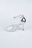 Party-Schuhe Verputz Silber AB1132
