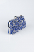 Abendtasche Wildleder Sächsischblau SH849