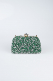 Abendtasche Wildleder Smaragdgrün SH849