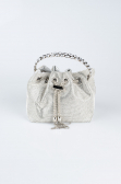 Abendtasche Verputz Silber SH846