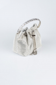 Abendtasche Verputz Silber SH846