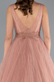 Zimtfarben Abendkleid Lang ABU2131