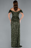 Abendkleid Lang Schuppig Khaki ABU4843
