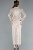 Hijab-Abendkleid Lang Beige ABU4823