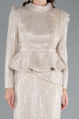Hijab-Abendkleid Lang Beige ABU4823