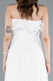Abschlusskleid Lang Chiffon Weiß ABU4866