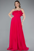 Abschlusskleid Lang Chiffon Fuchsie ABU4866