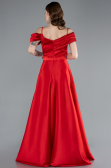 Abendkleid Lang Satin Rot ABU4868