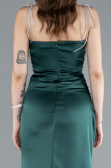 Abschlusskleid Lang Satin Smaragdgrün ABU3198