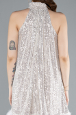 Abendkleid Kurz Beige ABU4876
