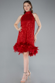 Abendkleid Kurz Rot ABU4876