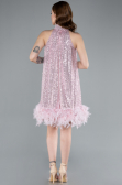 Abendkleid Kurz Puder ABU4876