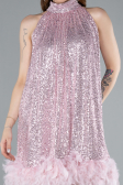 Abendkleid Kurz Puder ABU4876