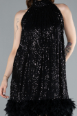 Abendkleid Kurz Schwarz ABU4876