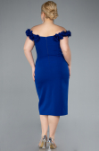 Partykleid in Übergröße Midi Sächsischblau ABK2318
