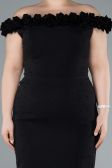 Partykleid in Übergröße Midi Schwarz ABK2318