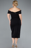 Partykleid in Übergröße Midi Schwarz ABK2321
