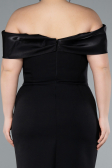 Partykleid in Übergröße Midi Schwarz ABK2321