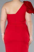 Partykleid in Übergröße Midi Rot ABK2319