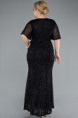 Abendkleid in Übergröße Lang Schwarz ABU4542