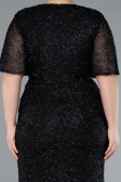 Abendkleid in Übergröße Lang Schwarz ABU4542