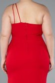 Abendkleid in Übergröße Lang Rot ABU4892