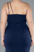 Abendkleid in Übergröße Lang Marineblau ABU4892