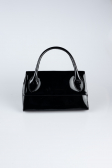 Abendtasche Lackleder Schwarz KC163