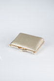 Abendtasche Gemustertes Leder Gold KC126