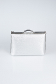 Abendtasche Gemustertes Leder Silber KC126