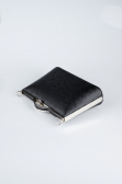 Abendtasche Gemustertes Leder Schwarz KC126