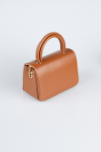 Abendtasche Leder Hellbraun KC264