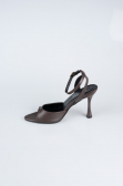 Party-Schuhe Leder Braun AB1134